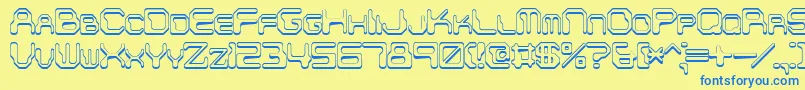 Chintzys Font – Blue Fonts on Yellow Background
