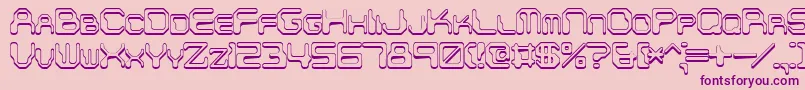 Chintzys-Schriftart – Violette Schriften auf rosa Hintergrund