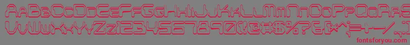 Chintzys-Schriftart – Rote Schriften auf grauem Hintergrund