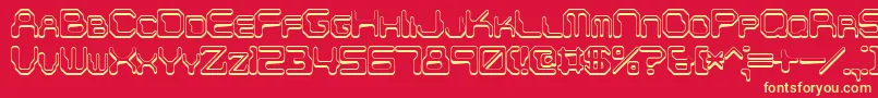 Chintzys Font – Yellow Fonts on Red Background