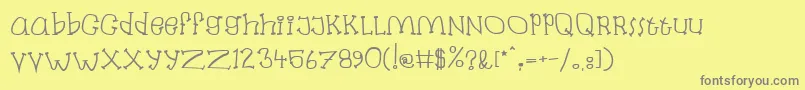 LabanBold Font – Gray Fonts on Yellow Background