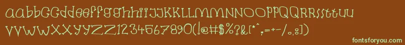 LabanBold Font – Green Fonts on Brown Background