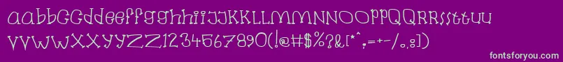 LabanBold Font – Green Fonts on Purple Background