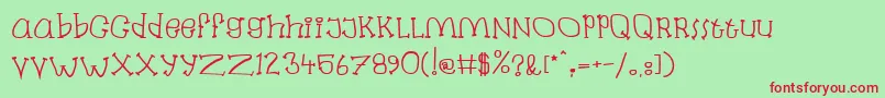 LabanBold Font – Red Fonts on Green Background