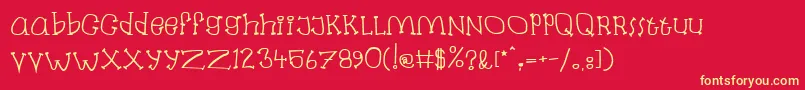 LabanBold Font – Yellow Fonts on Red Background