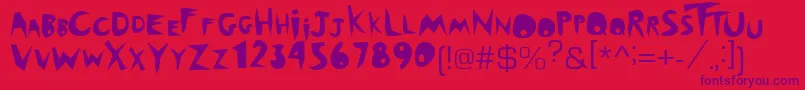 Outback Font – Purple Fonts on Red Background