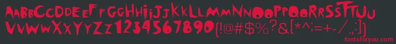 Outback Font – Red Fonts on Black Background