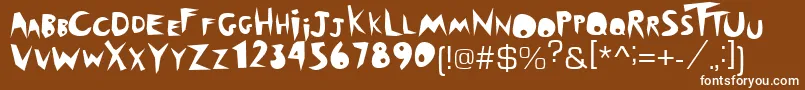 Outback Font – White Fonts on Brown Background