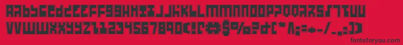 UfoHunterAcademy Font – Black Fonts on Red Background