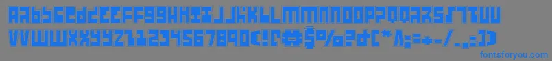 UfoHunterAcademy-Schriftart – Blaue Schriften auf grauem Hintergrund