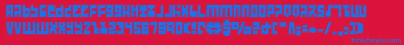 UfoHunterAcademy Font – Blue Fonts on Red Background