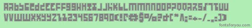 UfoHunterAcademy Font – Gray Fonts on Green Background