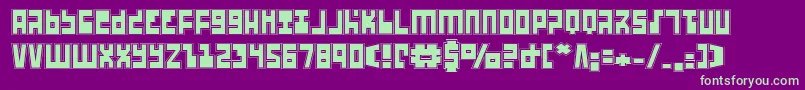 UfoHunterAcademy Font – Green Fonts on Purple Background