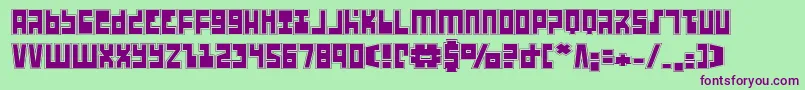 UfoHunterAcademy Font – Purple Fonts on Green Background