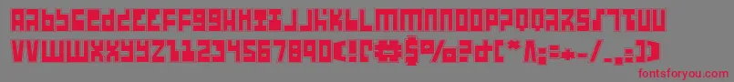 Czcionka UfoHunterAcademy – czerwone czcionki na szarym tle