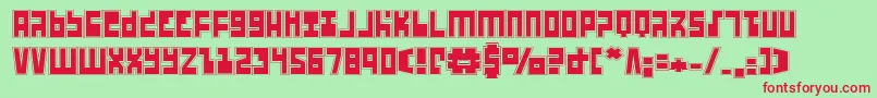 UfoHunterAcademy Font – Red Fonts on Green Background