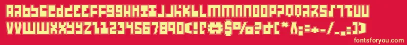 UfoHunterAcademy Font – Yellow Fonts on Red Background