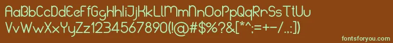 BelinademoRegular Font – Green Fonts on Brown Background