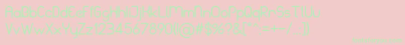 BelinademoRegular Font – Green Fonts on Pink Background