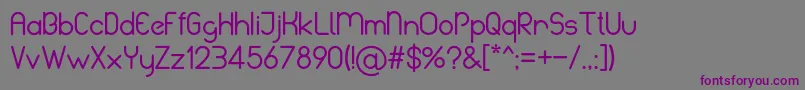 Шрифт BelinademoRegular – фиолетовые шрифты на сером фоне