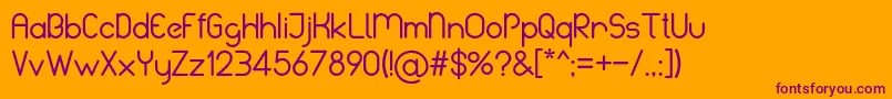 Шрифт BelinademoRegular – фиолетовые шрифты на оранжевом фоне