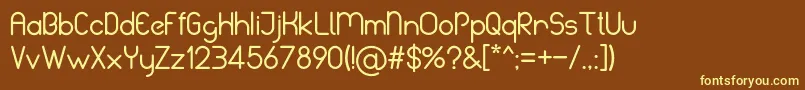 BelinademoRegular Font – Yellow Fonts on Brown Background