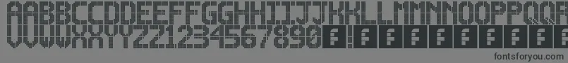 Lightdot16x10-Schriftart – Schwarze Schriften auf grauem Hintergrund