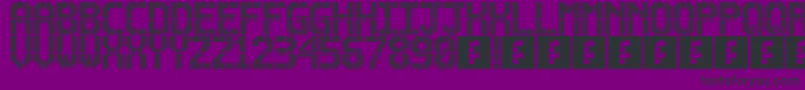 Lightdot16x10-Schriftart – Schwarze Schriften auf violettem Hintergrund
