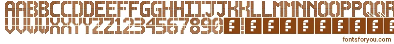 Шрифт Lightdot16x10 – коричневые шрифты на белом фоне