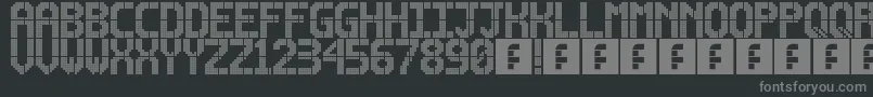 フォントLightdot16x10 – 黒い背景に灰色の文字