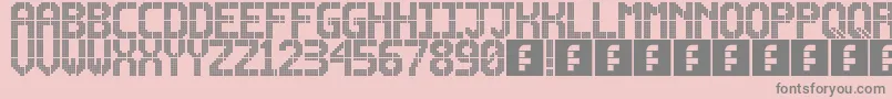 Lightdot16x10 Font – Gray Fonts on Pink Background