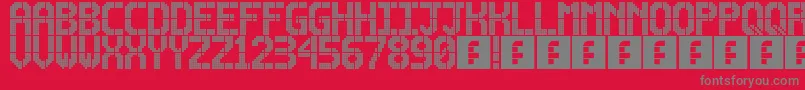 Lightdot16x10 Font – Gray Fonts on Red Background