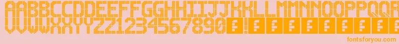 Lightdot16x10 Font – Orange Fonts on Pink Background