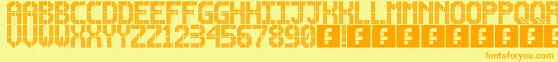 Lightdot16x10 Font – Orange Fonts on Yellow Background