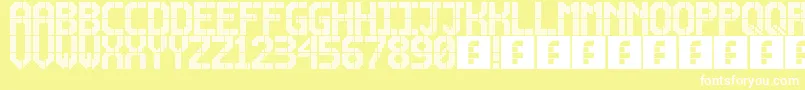 Lightdot16x10 Font – White Fonts on Yellow Background