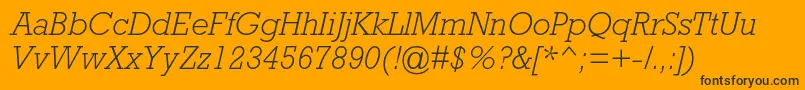 RockwellstdLightitalic Font – Black Fonts on Orange Background