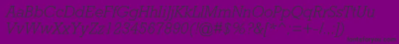 RockwellstdLightitalic Font – Black Fonts on Purple Background