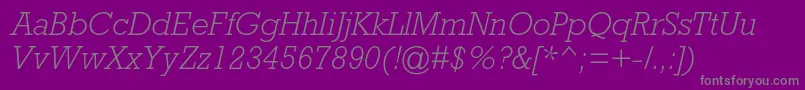 RockwellstdLightitalic Font – Gray Fonts on Purple Background