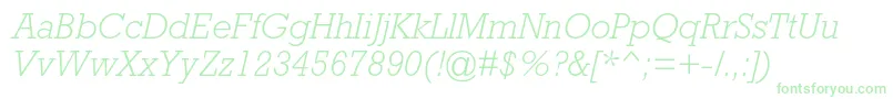 RockwellstdLightitalic Font – Green Fonts on White Background