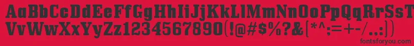 BullpenHv Font – Black Fonts on Red Background