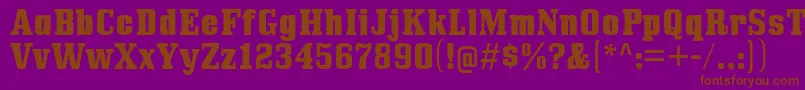BullpenHv Font – Brown Fonts on Purple Background