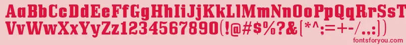 BullpenHv Font – Red Fonts on Pink Background