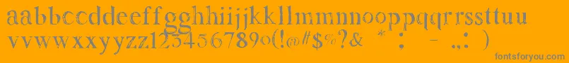 Weitere Informationen zur Lemonade-Schriftart Lemonade-Schriftart – Graue Schriften auf orangefarbenem Hintergrund