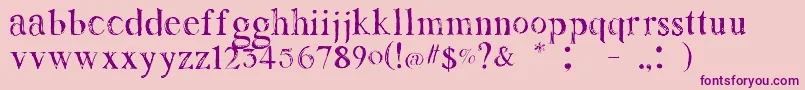 Lemonade Font – Purple Fonts on Pink Background