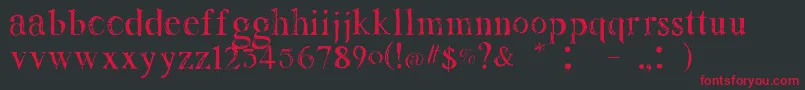 Lemonade Font – Red Fonts on Black Background