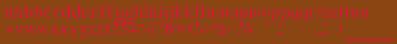 Lemonade Font – Red Fonts on Brown Background