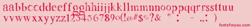 Lemonade Font – Red Fonts on Pink Background