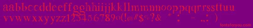 Lemonade Font – Red Fonts on Purple Background