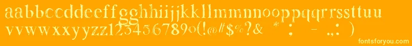 Lemonade Font – Yellow Fonts on Orange Background
