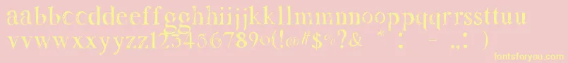 Lemonade Font – Yellow Fonts on Pink Background